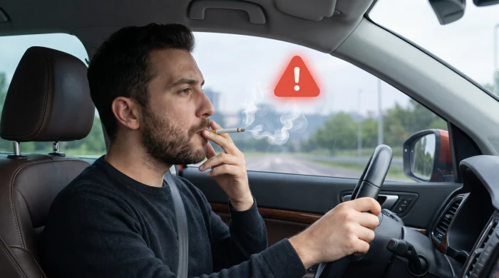 DMS: fumar, bostezo o ausencia del conductor