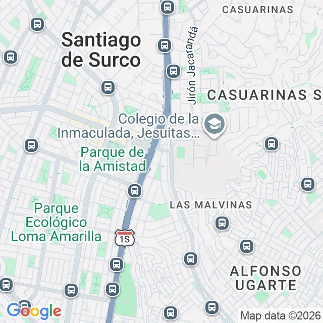 Mapa de la oficina de Protege Corp en Jirón Cerro Prieto 110, Santiago de Surco, Lima